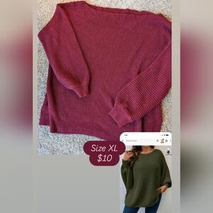 Women's Burgundy Sweater
